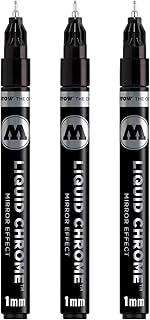 liquid chrome marker (with special ink for real mirror effect). 3 Items 1 mm