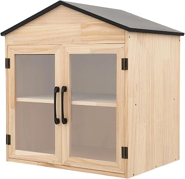 Wooden Library Book Box, Literature Exchange Box, DIY Small Free Library for Book Sharing and Display - Thickened 2 Tier Design, Freestanding/Pole Mount