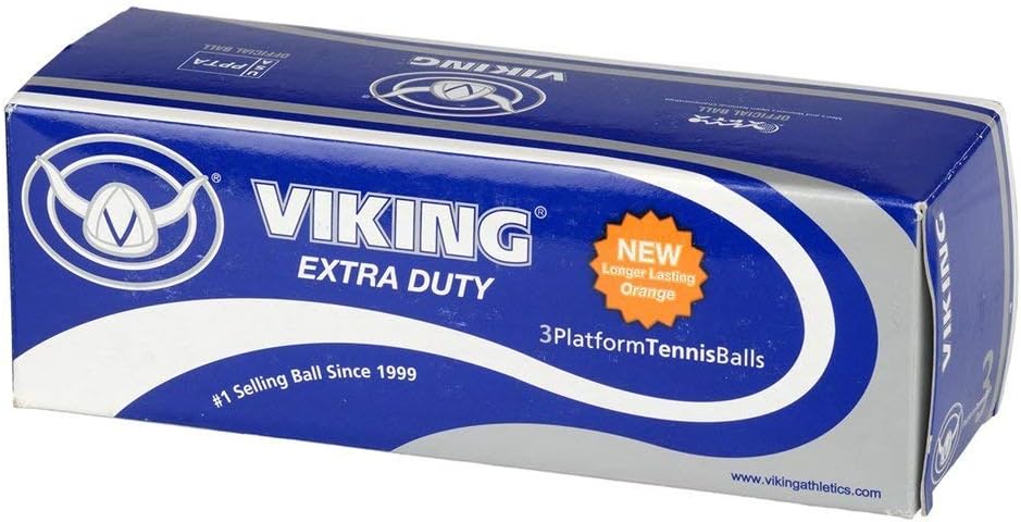Viking Sports Extra Duty Platform Tennis Ball, Orange (Sleeve of 3)