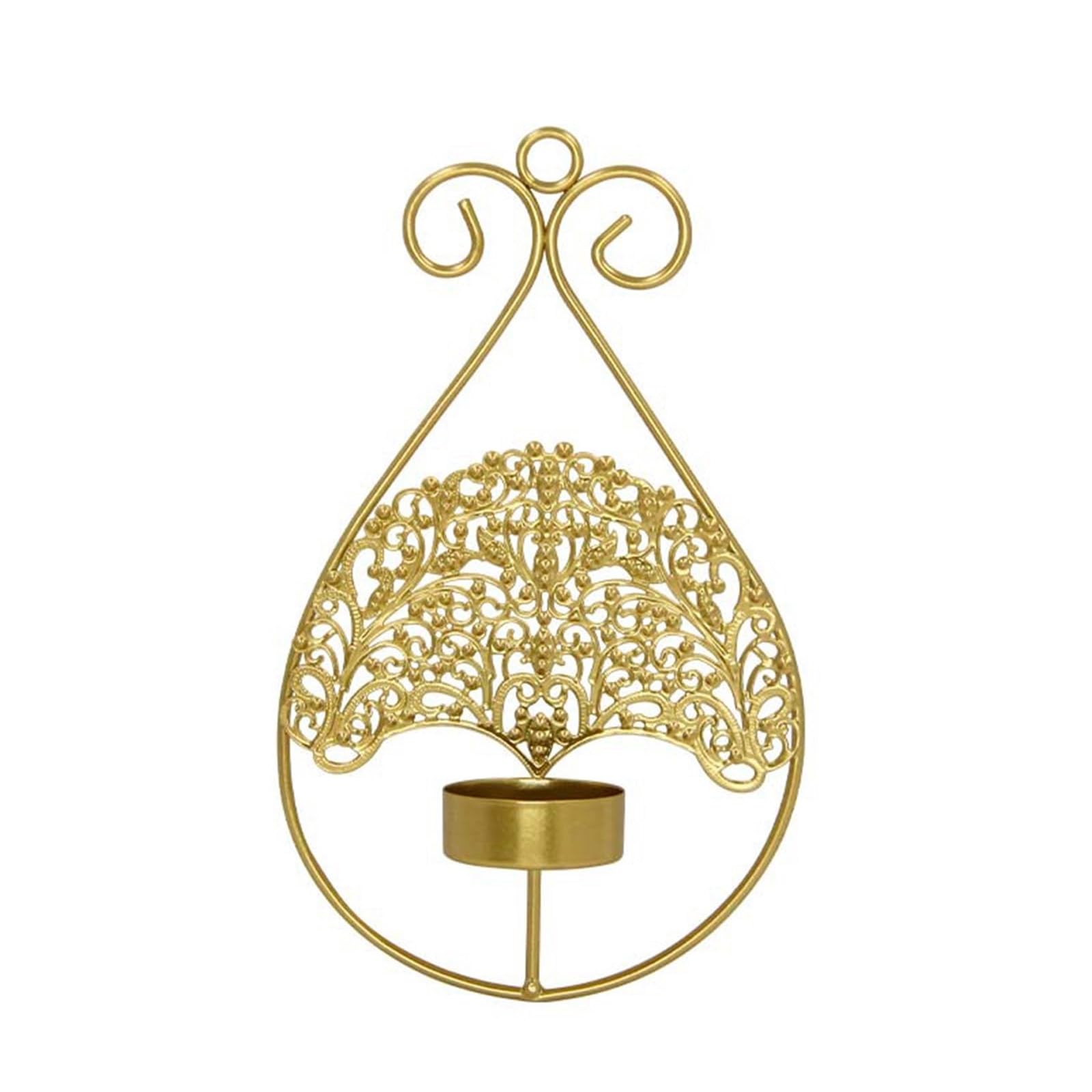 Jazuaiao Wall Hanging Holder European Styles Retro Tree Shape Designs Wall Sconce Metal Candlestick for Living Room Decors Vintage Mount Candlestick