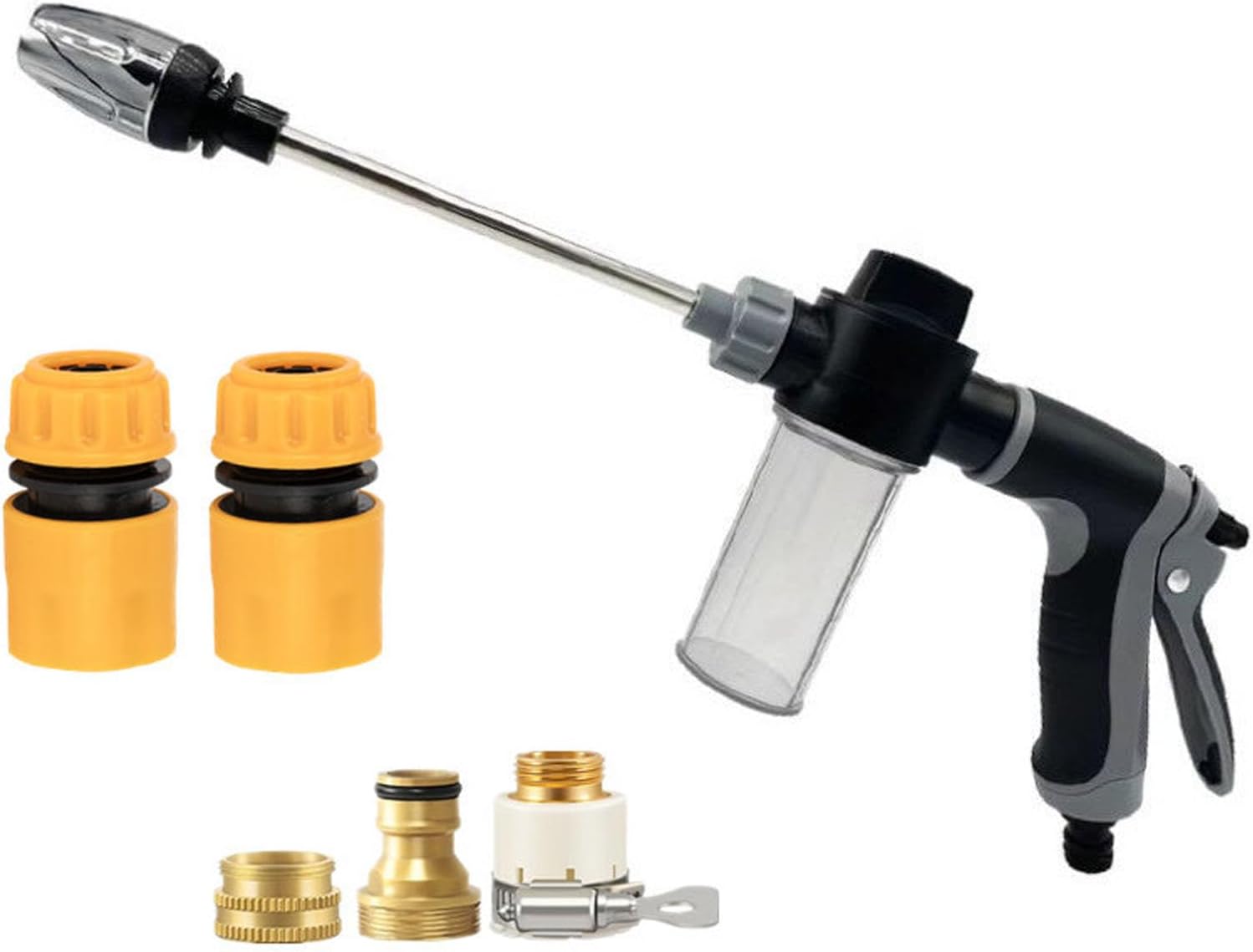 Aquoxis Pressure Washer - 15x More Powerful Than Hoses, Durable Stainless Steel, Easy Installation, Universal Compatibility, Ideal for Patio, Sidewalk, Driveway & Outdoor Cleaning