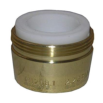 LASCO 09-1973 Dual Thread Faucet Aerator, Standard Male and Female Adapter, Polished Brass