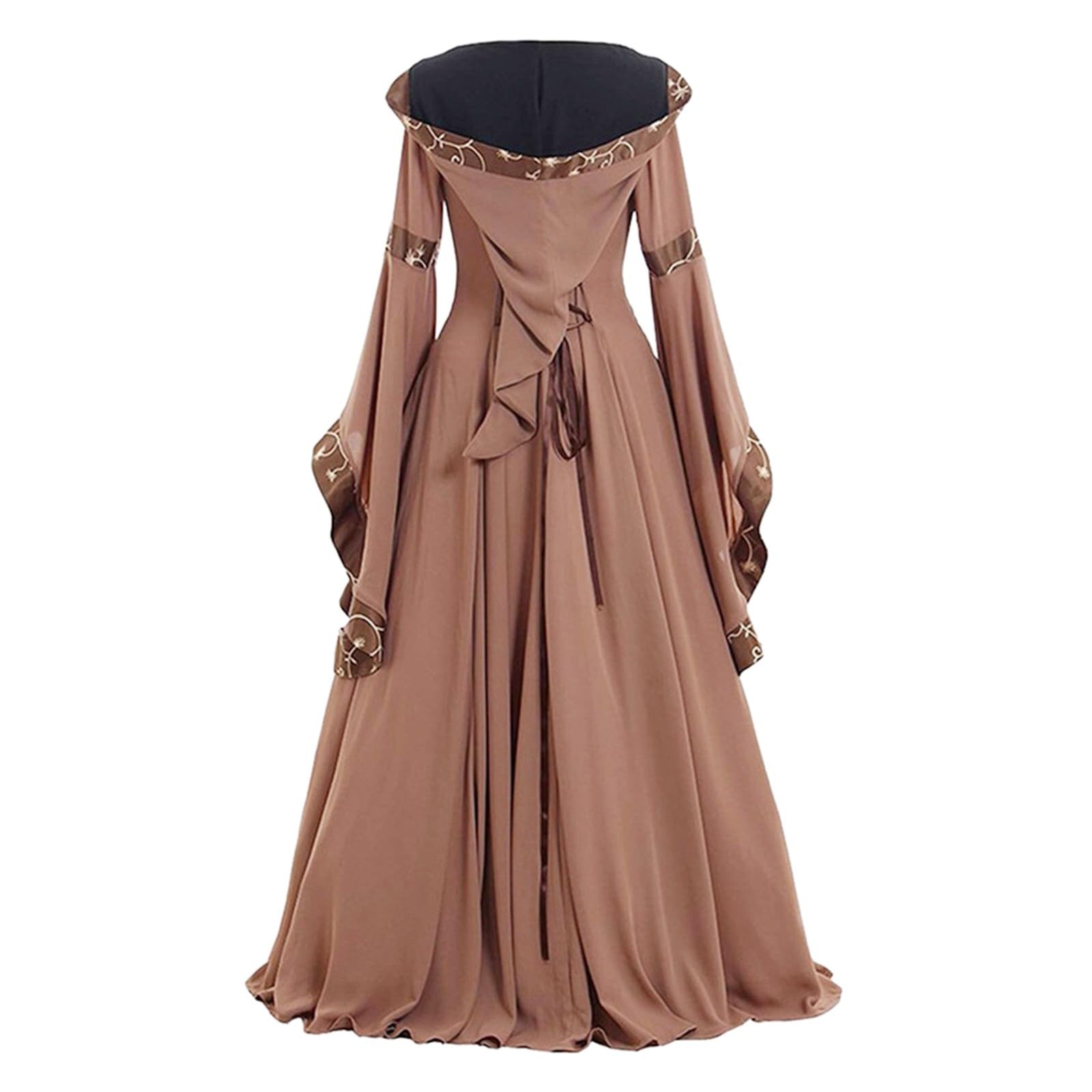 Vestidos Medievales para Mujer Tallas Grandes Halloween Tallas Grandes Gótico Vestido de Noche con Ribete Encaje Disfraces Originales Fiesta Cosplay Disfraz para Carnaval