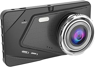 Williamly Câmera veicular – tela LCD de 4 polegadas 1080p Câmera dupla veicular para condução DVR estacionamento monitoramento de 170 graus grande-angular suporta imagem de inversão do sensor G