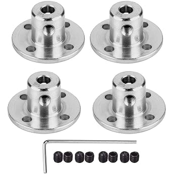 Flange Coupling for Shaft Coupler 4 mm 4 mm Model Making Set of 4