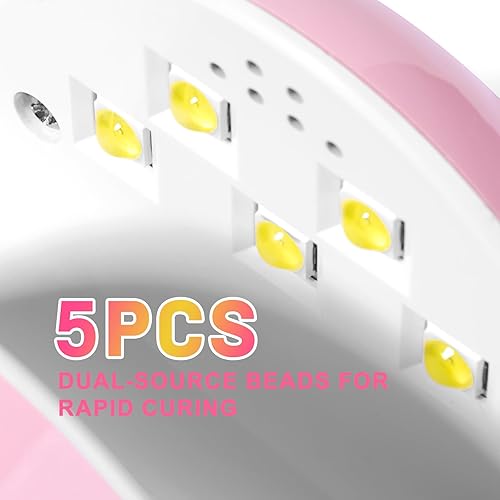 Miniatura 3 de MEKK Mini luz UV para uñas de gel, lámpara de uñas LED UV de un solo dedo de 18 W, lámpara portátil de curación profesional pequeña, diseño compacto