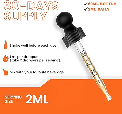 Miniatura 6 de Suplemento líquido de glicinato de magnesio para mujeres, hombres y niños, bisglicinato de magnesio 100 mg para calma natural, recuperación