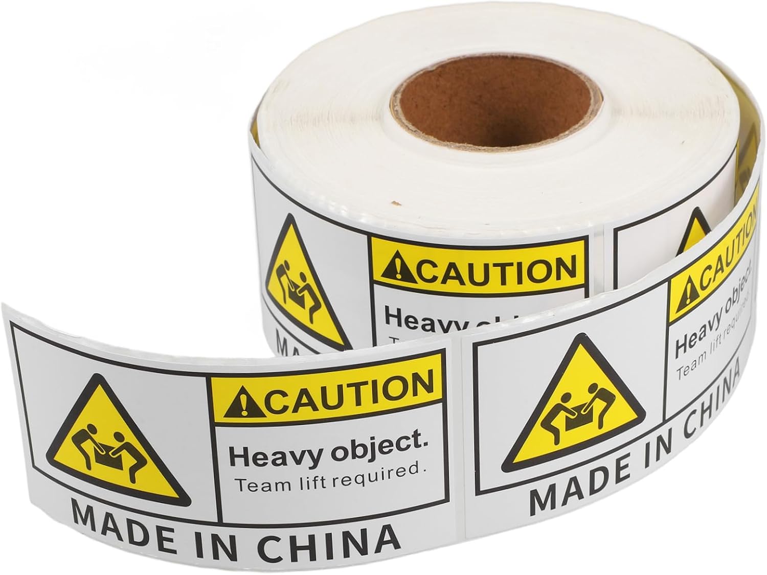 Unomor 500sheet Heavy Object Caution Stickers Team Lift Required Labels for Shipping and Moving Versatile Warning Stickers for Warehouse Use Adhesive for Handling