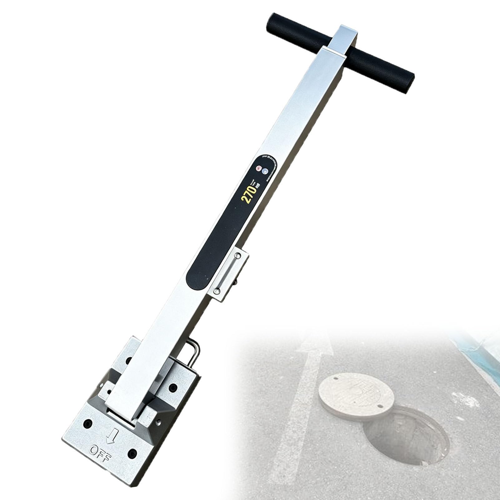 Aluminiowy Podnośnik Magnetyczny Do Pokryw Studzienek, Siła Uciągu 270kg, Teleskopowa Rączka Z Kółkami, Podnośnik Magnetyczny Do Studzienek Inżynieryjnych