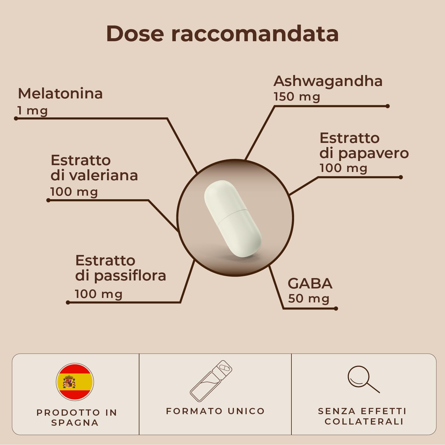 NEURO SLEEP - Integratore Vegano con Melatonina, Ashwagandha KSM-66 e 7 Estratti Naturali - Integratore per Dormire Meglio, Memoria, Anti-Stress, Focus - 28 Capsule + Fiale - Fatto in EU
