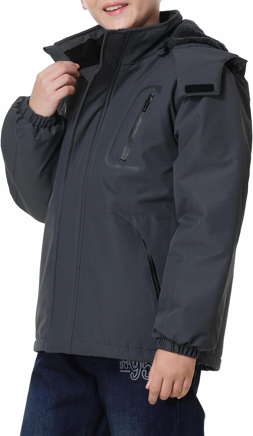 Kid's Ski Jacket Waterproof Winter Coat Boy's and Girl's Fleece Snowboarding Jackets with Detachable Hood - Image 2