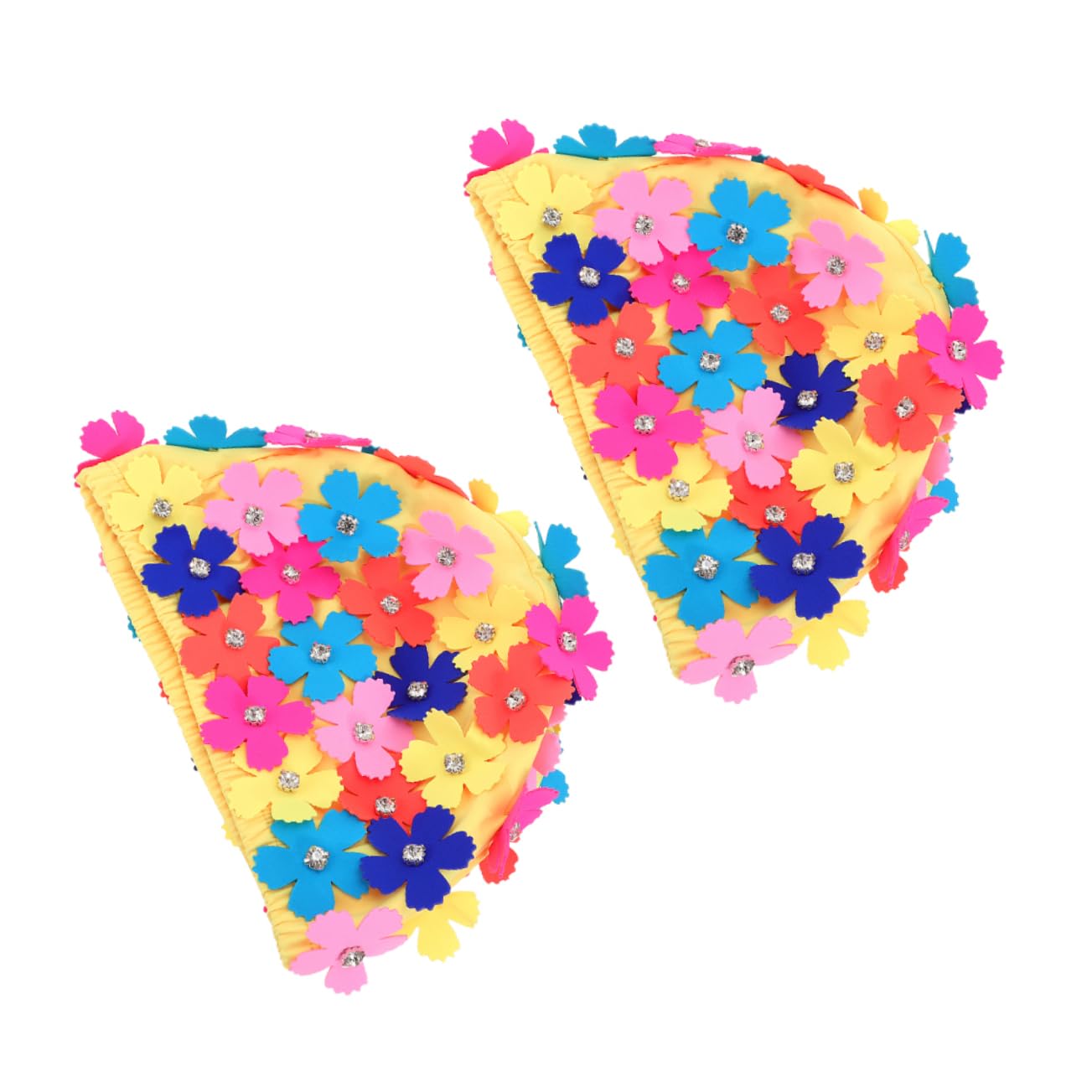 Gorro de Baño Floral para Mujer Adulta, 2 Unidades, Nylon