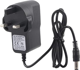 Musical Adapter Power, 9V Power Cable Guitar Effects Pedal Power Supply, Tip Negative, 1000mA Maximum Current, Compatible with Keyboard Digital Piano Pedal Amplifier(UK plug)