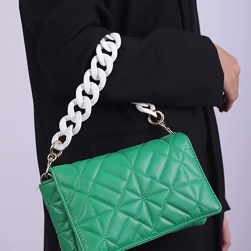 Miniatura 8 de Correas de acrílico para bolsa, cadenas gruesas, correa de cadena plana, correas de asa de bolsa, cadena de repuesto para bolsos de mujer