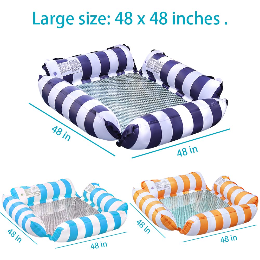 Paquete de 3 flotadores inflables para piscina, hamaca de agua, flotadores multiusos para piscina de verano, lago, playa