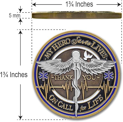 Miniatura 9 de & Emblem - Moneda de desafío del equipo médico EMT  EMS  Honrando a los profesionales médicos heroicos  Equipo médico - con caja de exhibición de