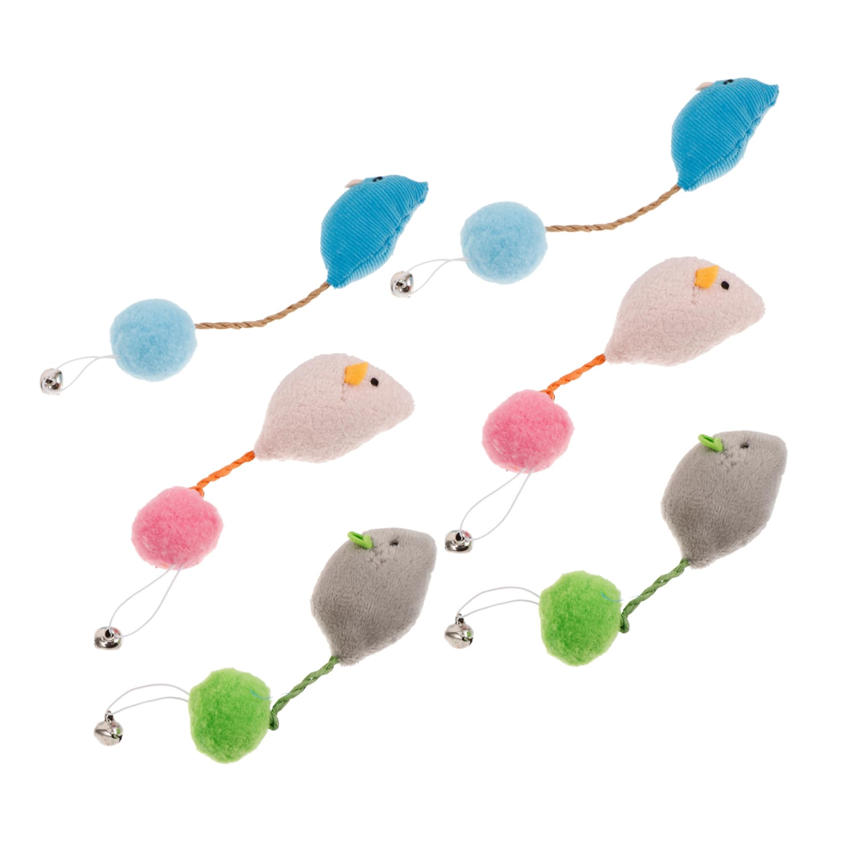 Mipcase Lot de 6 Jouets Interactifs pour Chat Et Souris Jouet Compact Jouet à Gratter Jouet de Remplacement