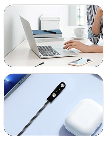 Miniatura 7 de Paquete de 2 para Banlvs G62 Fitness Tracker Smartwatch Cable de carga USB magnético, cargador de cable de 2 pines para reloj inteligente.