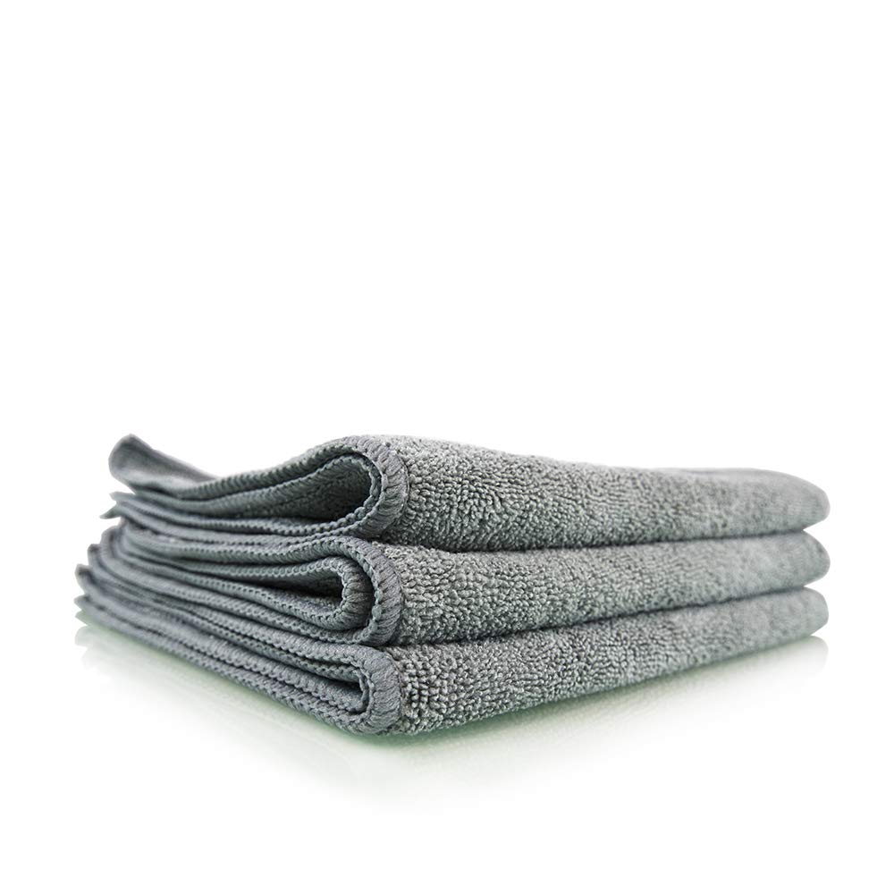Chemical Guys MIC35203 Workhorse Professional Grade Microfiber Towel, Gray (Safe for Car Wash, Home Cleaning & Pet Drying Cloths) 16" x 16", Pack of 3