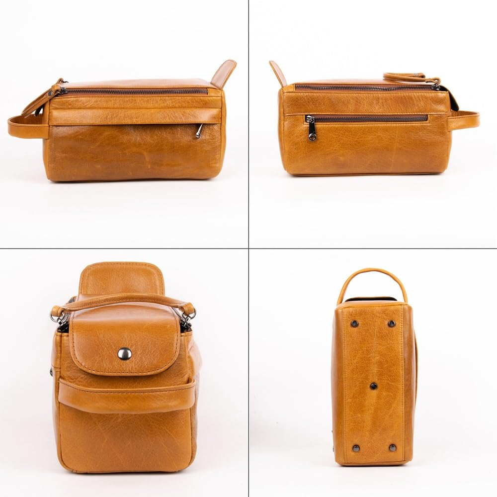 Borsa da Viaggio per Uomo e Donna - Borse da Viaggio per Uomo - Pelle per Uomo per la rasatura - Organizer per Cosmetici e Articoli da toeletta