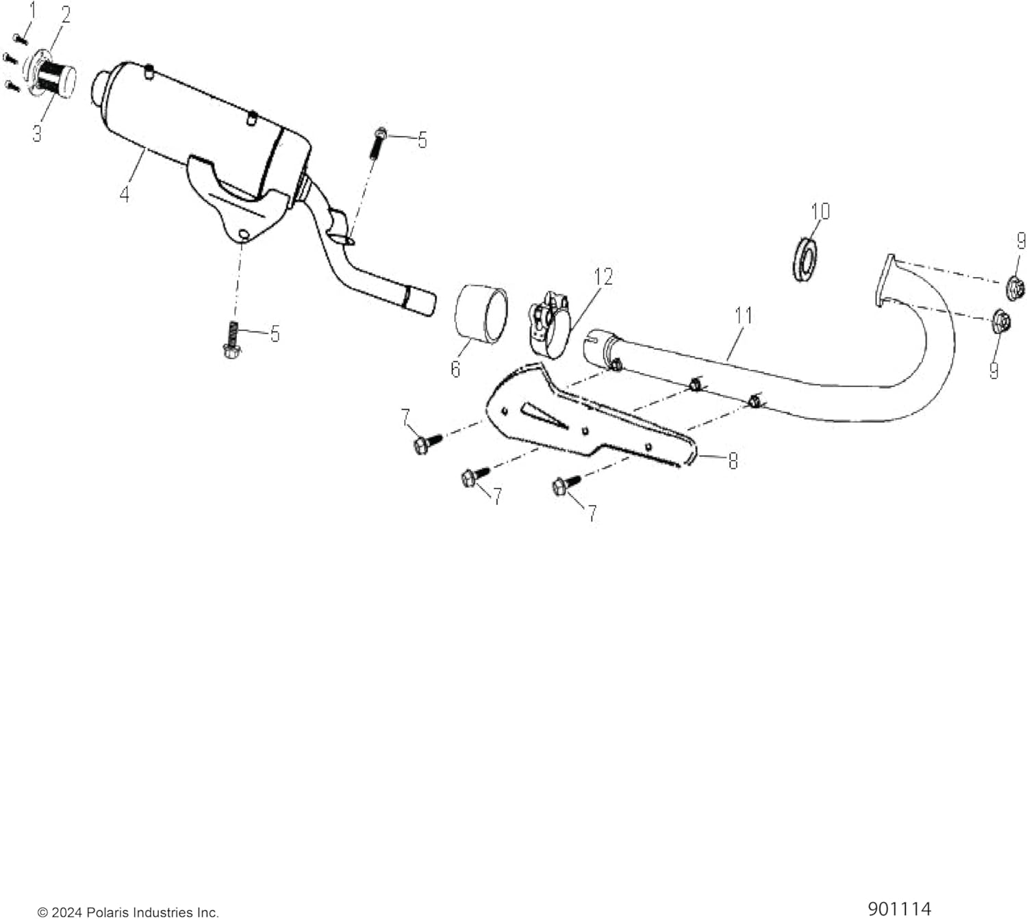 Polaris ATV Spark Arrestor, Genuine OEM Part 0452317, Qty 1