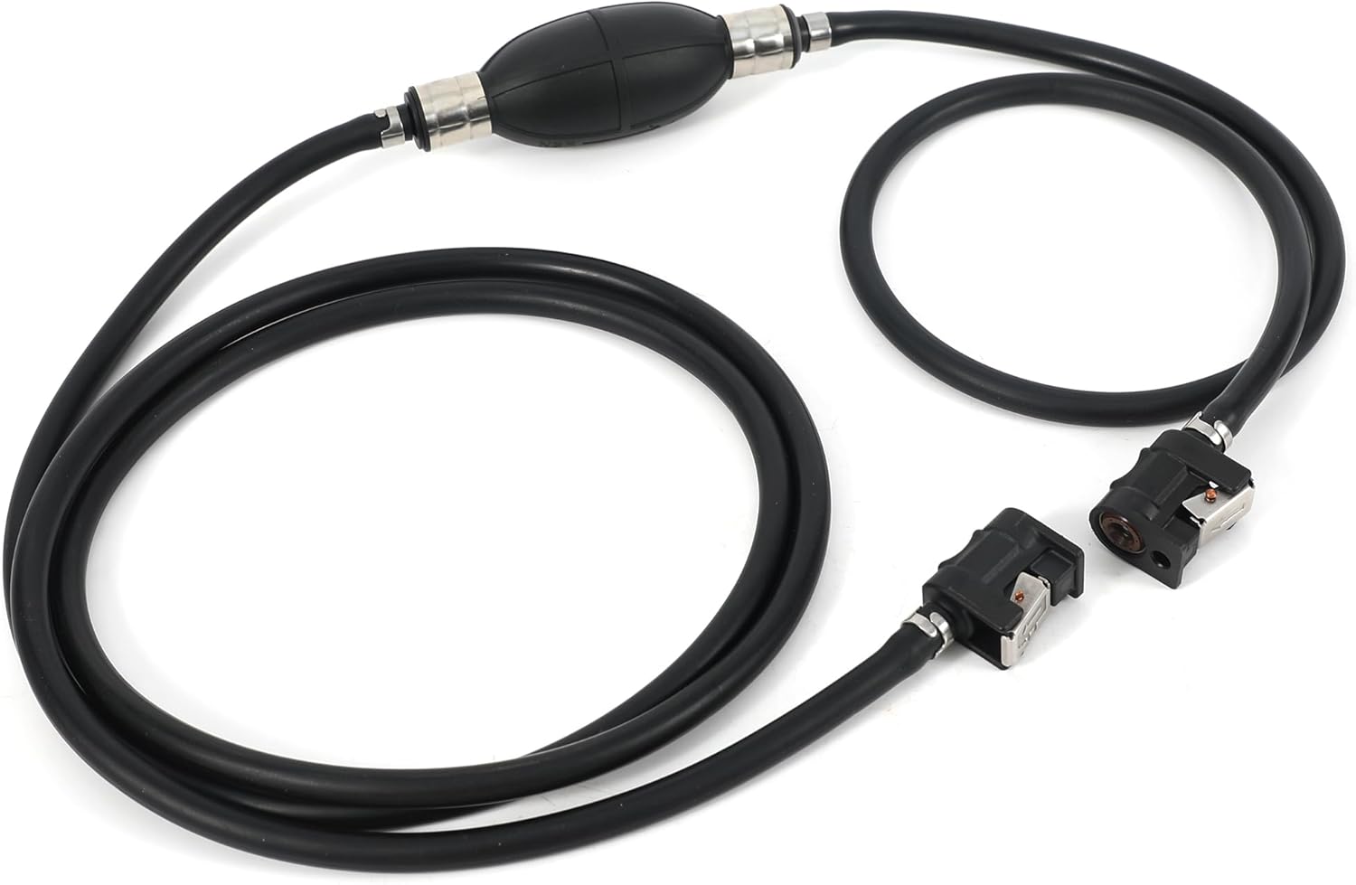 AMYBEST 5/16" 8mm Fuel Line Assembly, 10 FT Marine Outboard Boat Motor RVs Fuel Gas Line Hose Kit with Primer Bulb, Steel Hose Clamps and Connector, Compatible with Yamaha Outboard Motors (5/16" 8mm)