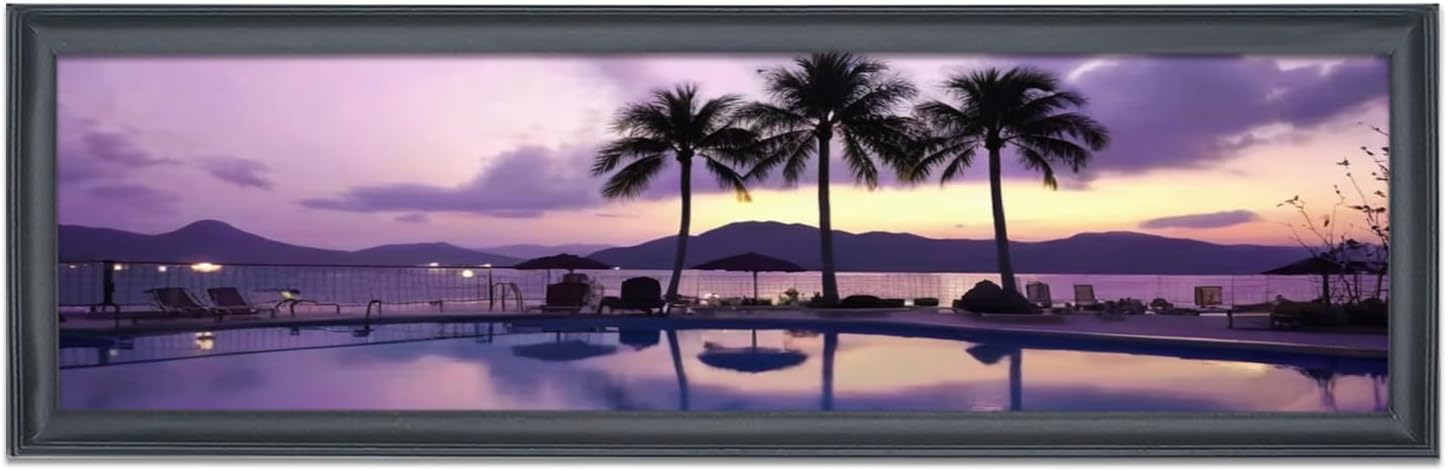 9x34 Panoramic Photo Frame Black Solid Wood Picture Frame Painting Frame 9x34 inch Poster Frame (S23B934)