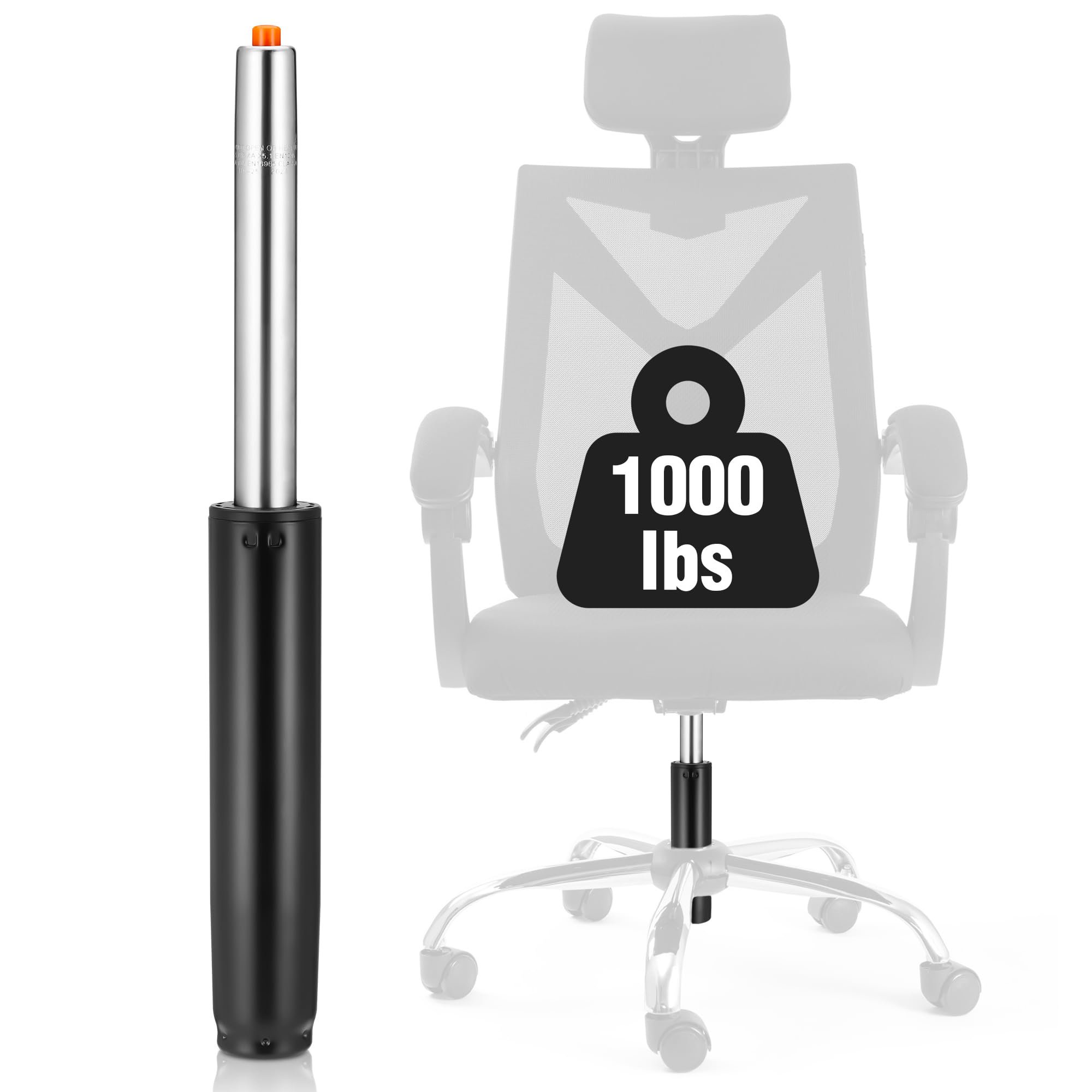 Office Chair Gas Cylinder, Class 4 Chair Gas Lift, Heavy-Duty 1000lbs Office Chair Cylinder Replacement, 12-18inch Universal Office Chair Gas Lift Cylinder Replacement for Gaming Captain Home Chair