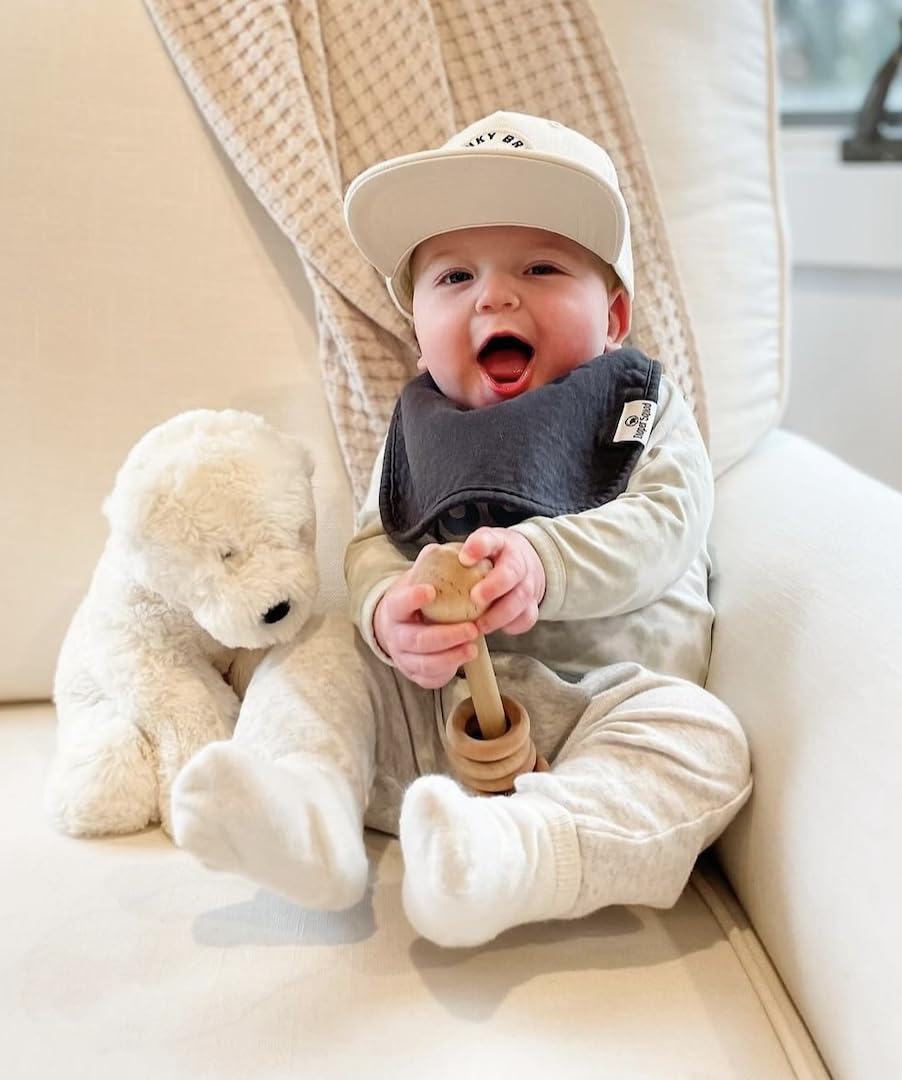 DiaperSquad's 10-Pack Baby Bibs for Drooling and Teething, Bibs for Boys, Baby Girl - Solid Cotton Baby Drool Bibs (Earthy Color Traditional)