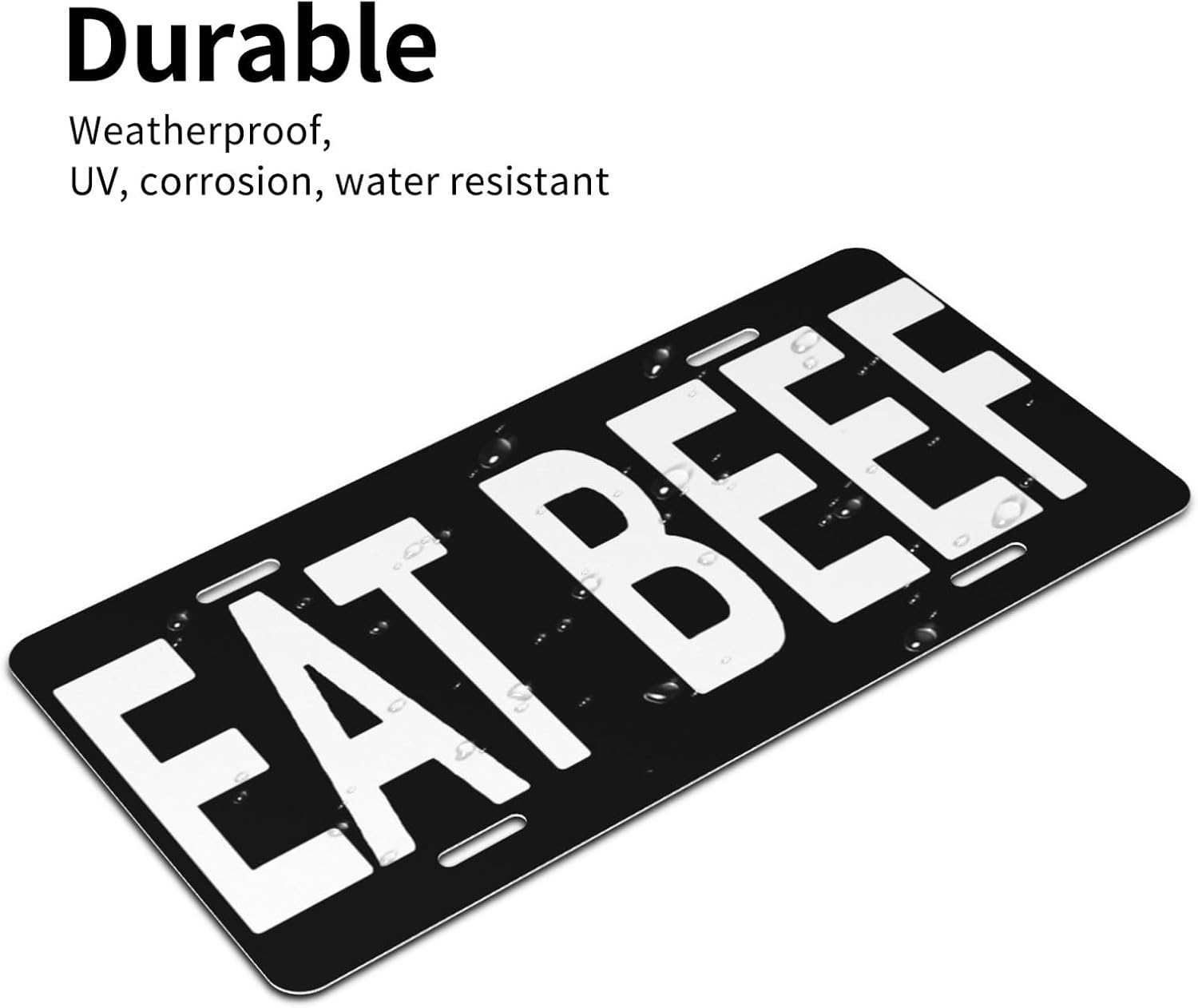 Eat Beef License Plate Decorative Metal Car Plate image 3
