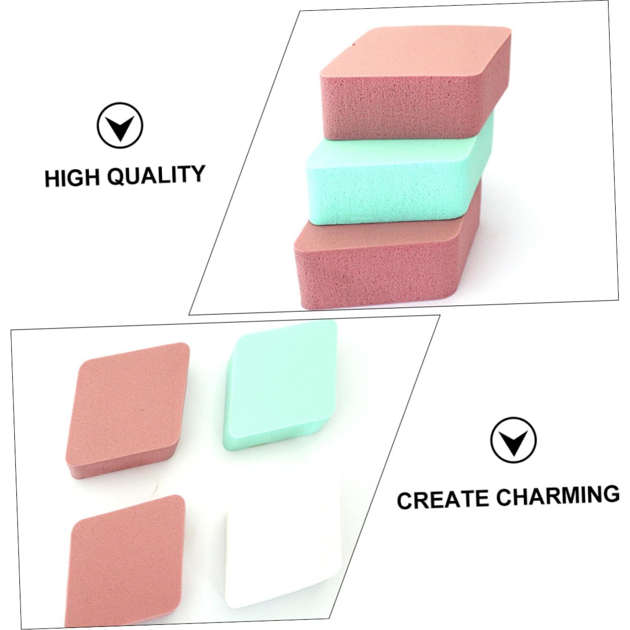 CALLARON 4pcs Wet and Dry Powder Puff Set Soft and Comfortable Makeup Sponges for Foundation Application for Skin Types Beauty Tools for Smooth Finish