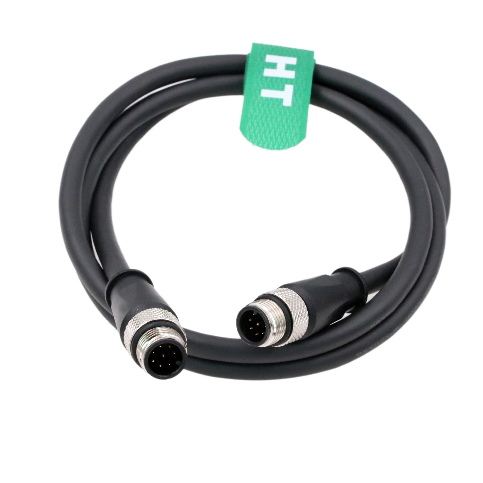 HangTon M12 A codificado 8 pines macho a 8 pines macho cable de señal para automatización de controles industriales, dispositivo de red DeviceNet, CANopen, IO Link, Profibus, actuador sensor 1M