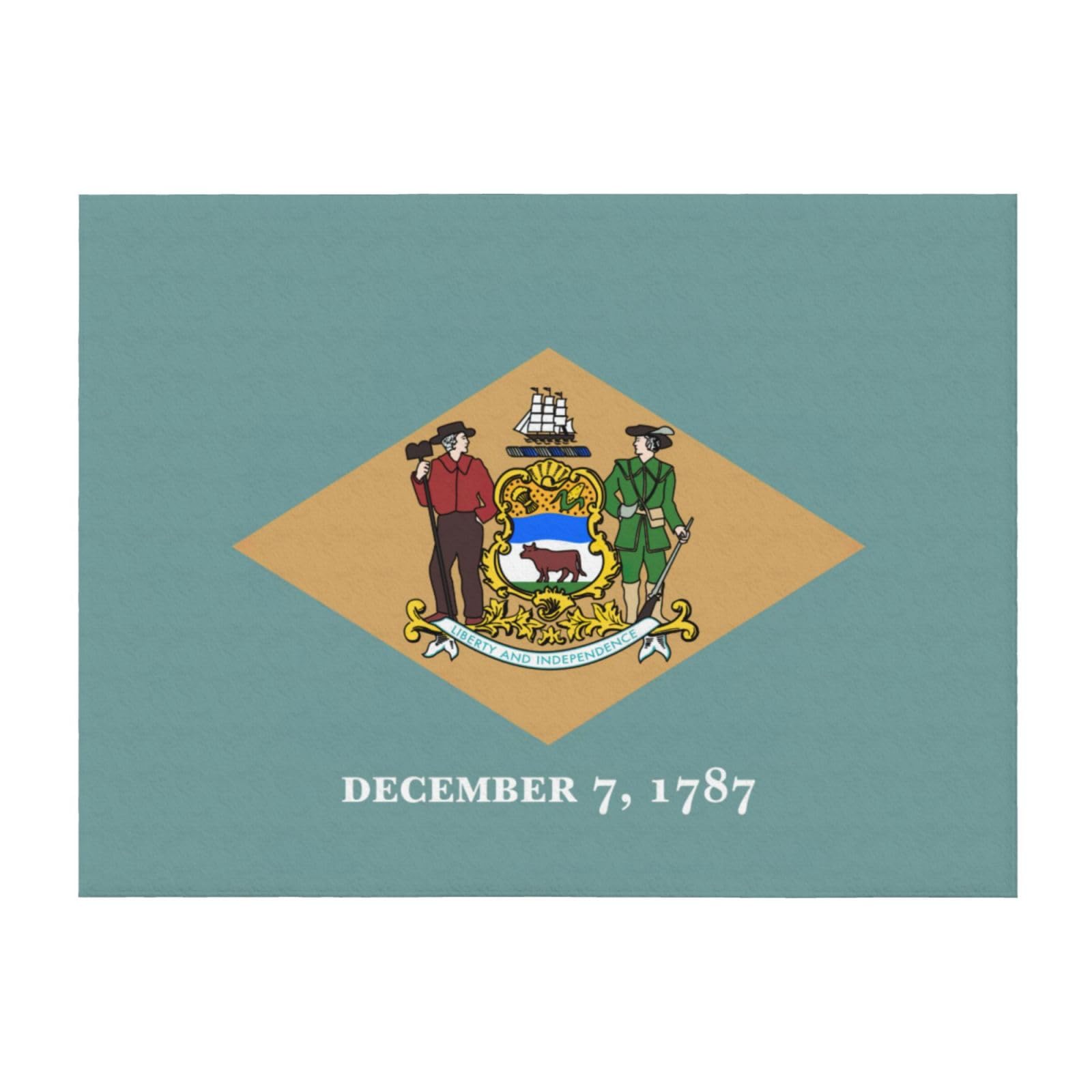 Couverture imprimée drapeau Delaware : plaid doux pour vos soirées cocooning salon