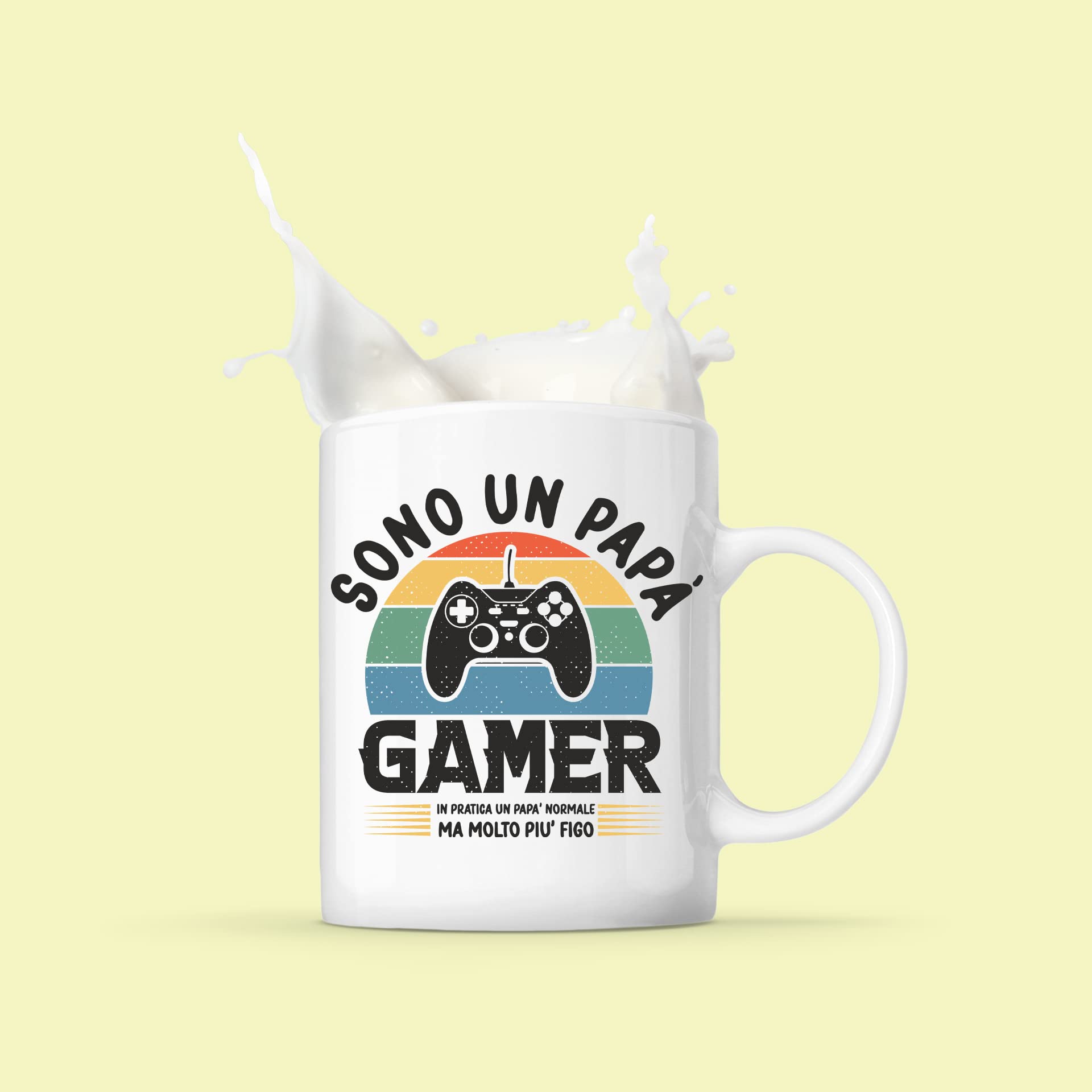 Tazza Colorfamily Papà Gamer: In Pratica Un Papà Normale Ma Molto Più Figo – Mug 11oz In Ceramica, Idea Regalo Divertente Per La Festa Del Papà - 4