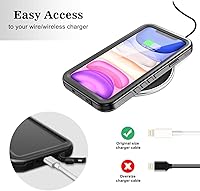 Vista 5 de SPORTLINK Funda impermeable para iPhone 11, cuerpo completo de protección resistente, cubierta completamente sellada, a prueba de golpes, a prueba
