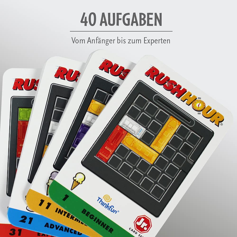 ThinkFun 76442 - Rush Hour Junior - Das bekannte Logikspiel für jüngere Kinder ab 5 Jahren. Das Stauspiel für Jungen und Mädchen.