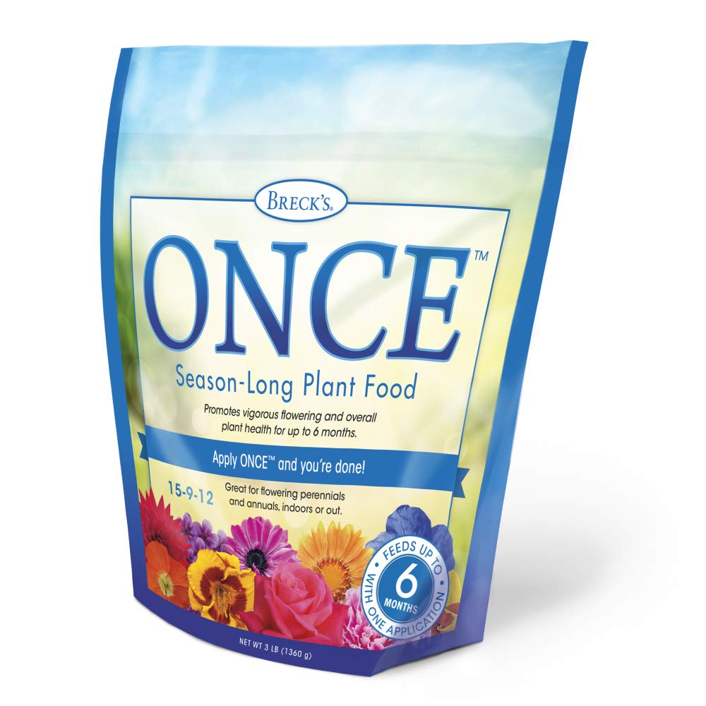 Breck's Once™ Season-Long Plant Food 3 lb. bag - A specially formulated fertilizer designed for all indoor or outdoor plant types - Due to state regulations we can't ship to California or Pennsylvania