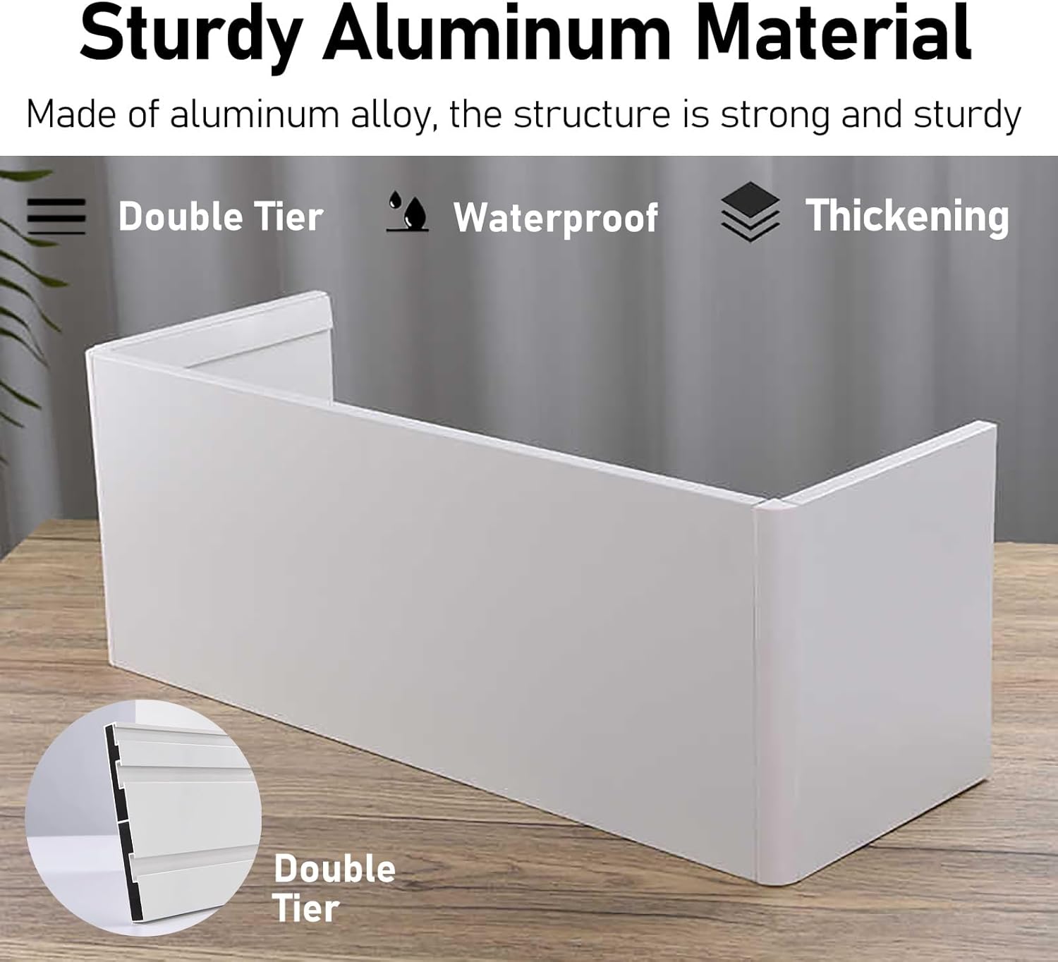 Extra Long Aluminum Cornice Boards for Windows - Ceiling/Wall Mount Valance Box for Curtains, Roller Blinds & Venetian Blinds - 2.3m (7.5ft) Installation