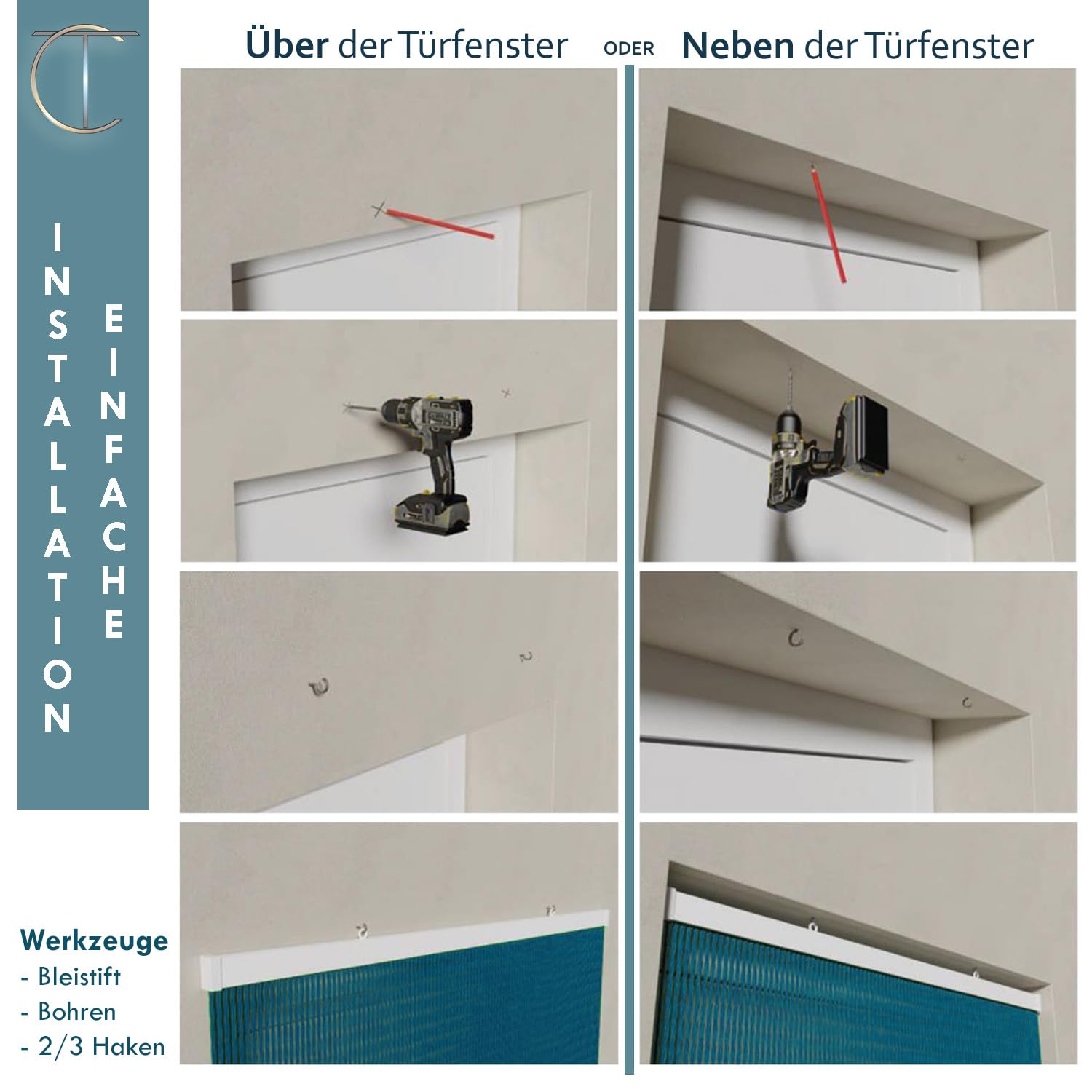 Tenda/Moschiera PVC –Modello Roma - ASTA IN ALLUMINIO - Made in Italy - Misure Standard (95X200 / 100X220 / 120X230 / 130X240 / 150X250) - (150X250, Trasparente (2))