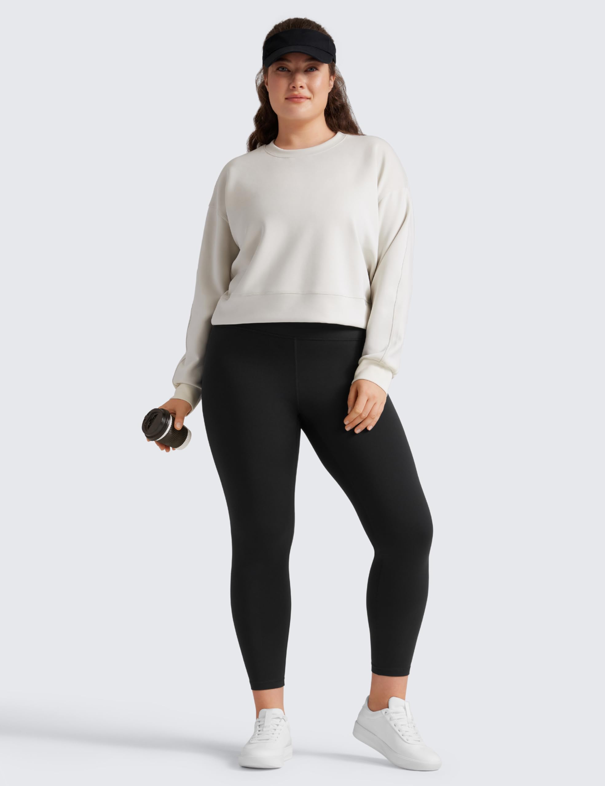 CRZ YOGA Butterluxe Taglie Forti Ghette per Donne A Vita Alta Allenamento Yoga Pantaloni - 63cm