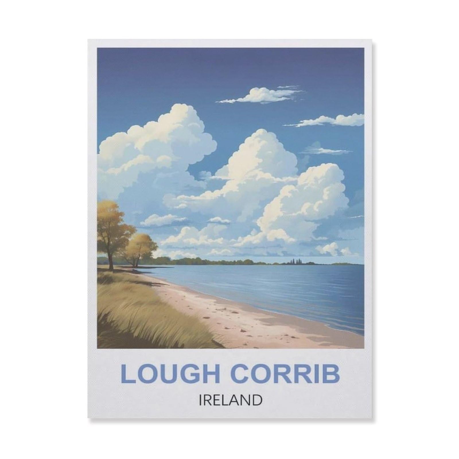 Metal Sign Tin Sign，Lough Corrib Ireland(15x30cm）