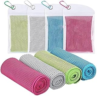 TTSAM Cooling Towels 4 Pack Instant Cooling Towels for Neck Ice Cool Towels for Neck Cool Touch Ice Towel Tennis Towel Cool Down Towel Cooling Dog Towel Gym Towel for Women Sports Yoga Towel