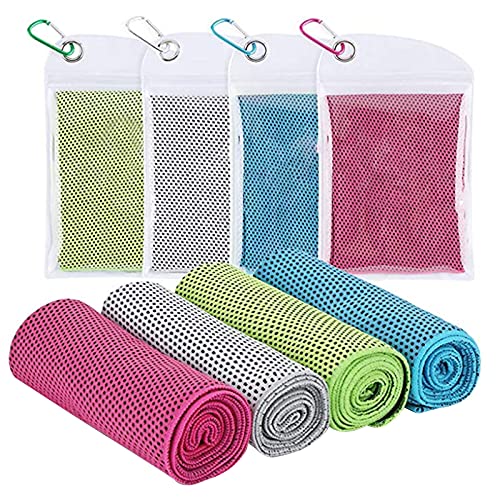TTSAM Lot de 4 serviettes de refroidissement instantanées pour le cou, la glace, le cou, le tennis, le refroidissement, la gym, le sport, le yoga Cover