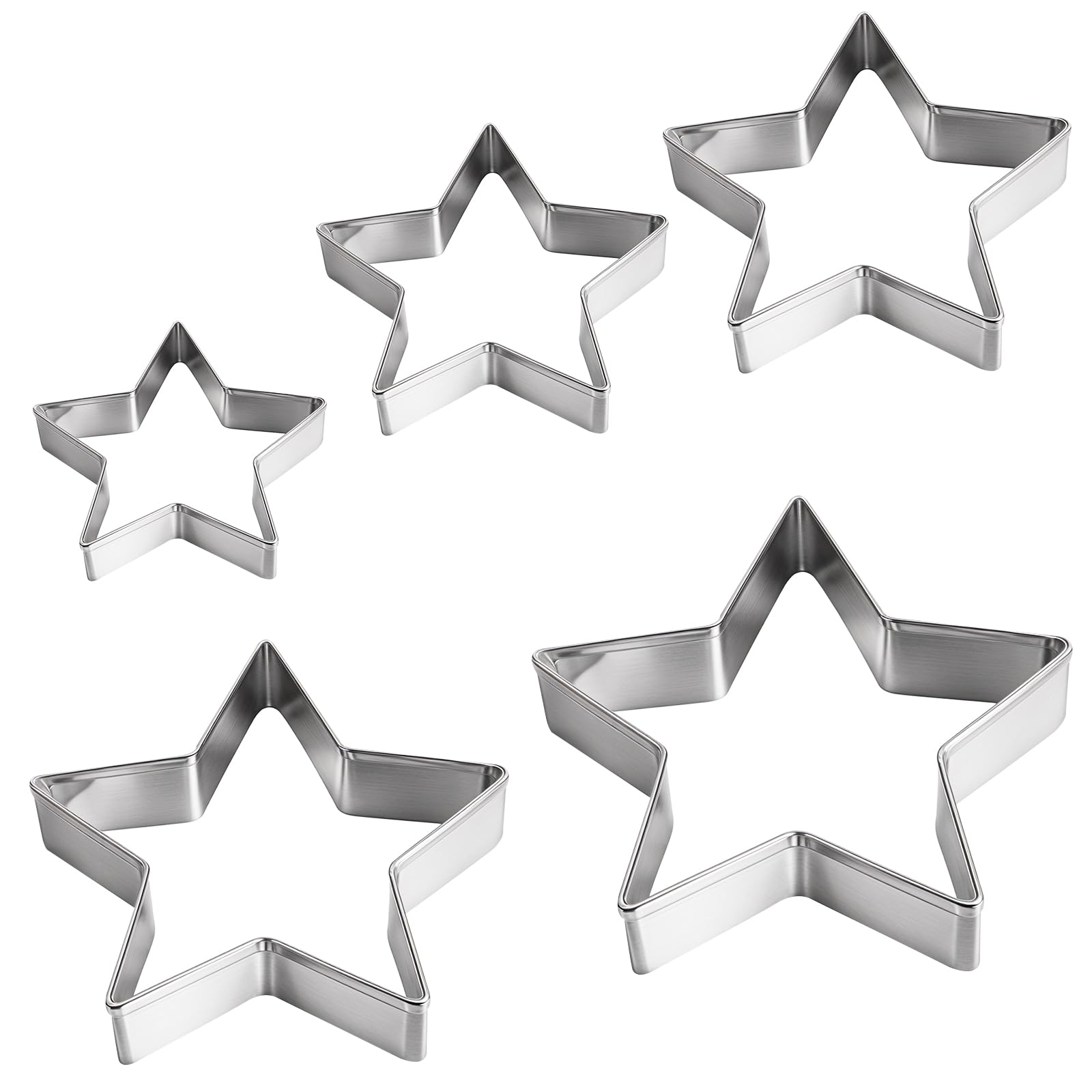 Amazon.com: 5 Pcs Star Cookie Cutter Set, Cutters Stainless Steel
