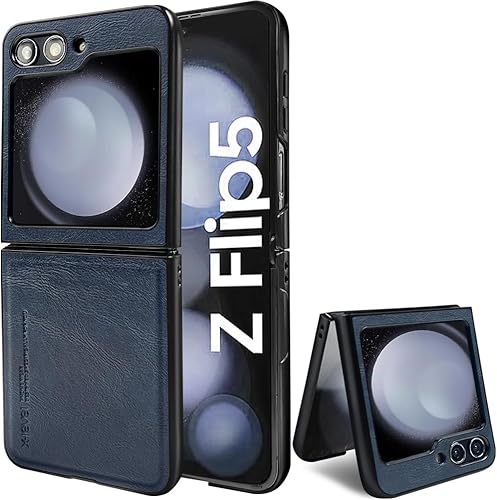 Miniatura 8 de X-level Funda para Galaxy Z Flip 5 - Funda de piel sintética suave de TPU con carga inalámbrica, a prueba de golpes, para Galaxy Z Flip 5 5G (verde)