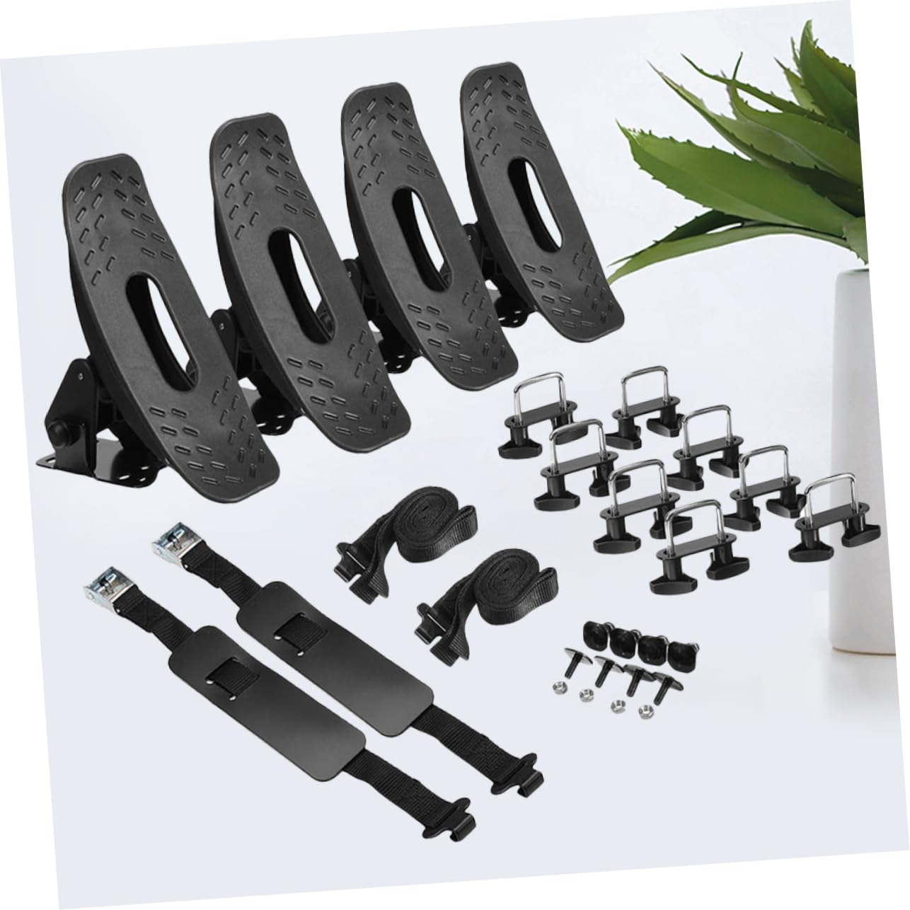 BESPORTBLE Support de Pagaie Couleur Aléatoire pour Kayak et Canoë en Fer Noir Cadre Fixe Sécurisé, Accessoire Pratique pour Transport Automobile