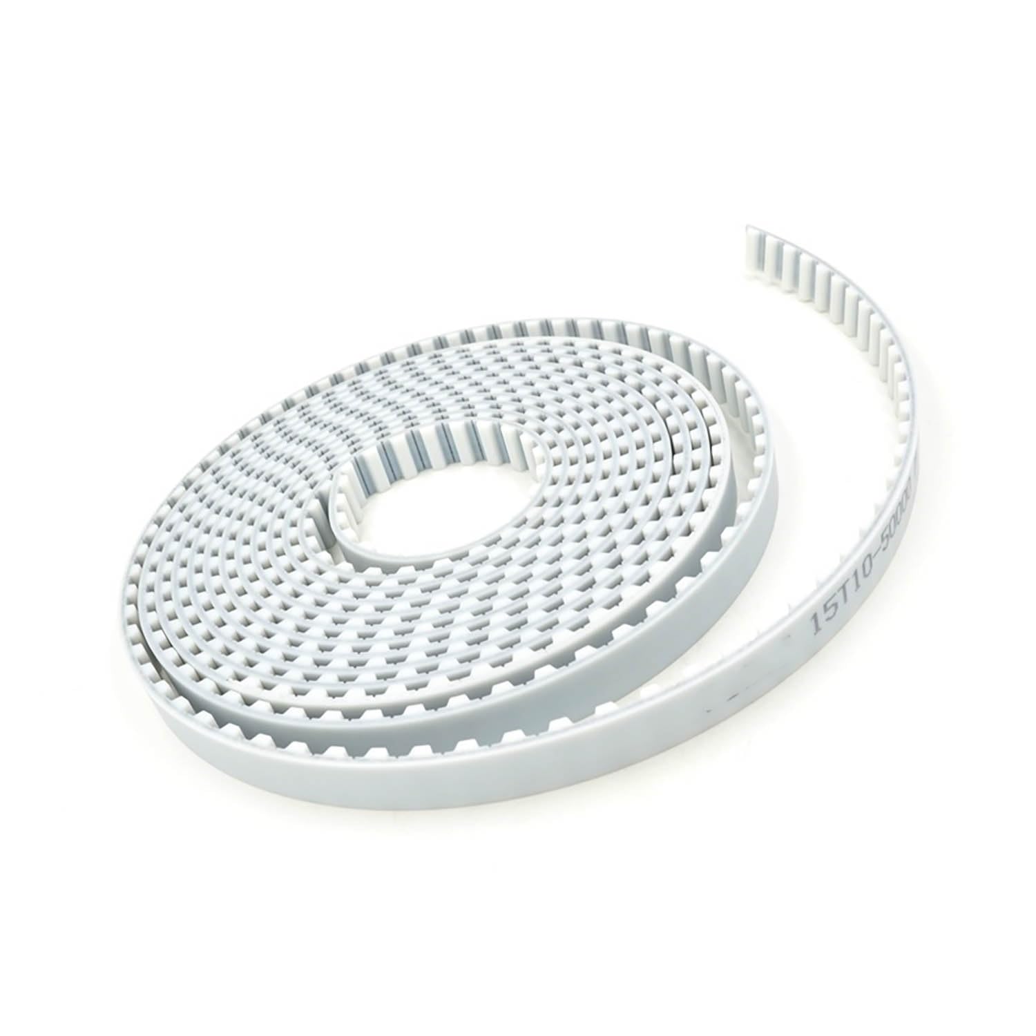 Xuulan Correa Dentada Abierta 10 Metros PU T10 Correa de distribución Abierta T10-15 Ancho 15mm Poliuretano con Correa de polea síncrona Trapezoidal métrica de Acero T10