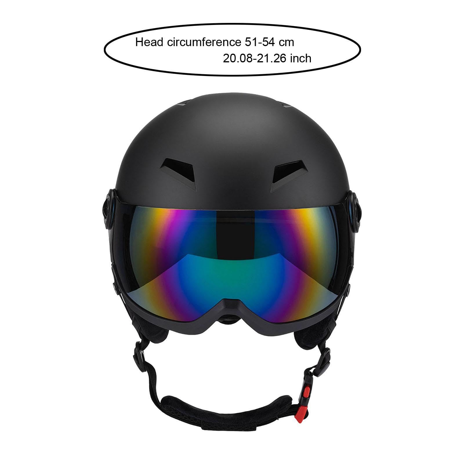 Casque de Ski, Lunettes de et Casque de Skateboard pour Sports d'hiver et activités de Plein air, Blanc, Taille XL.
