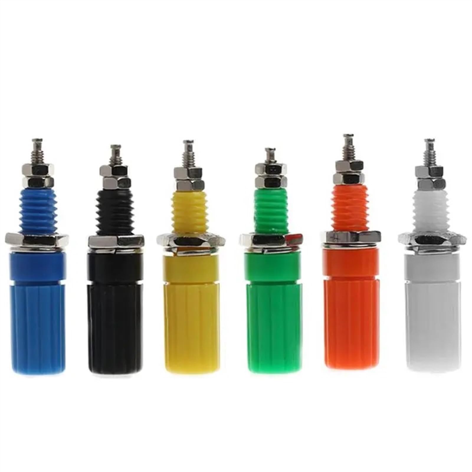 Conector de poste de conexión de 4 mm con conector tipo banana blanco en pack de 2 piezas 8