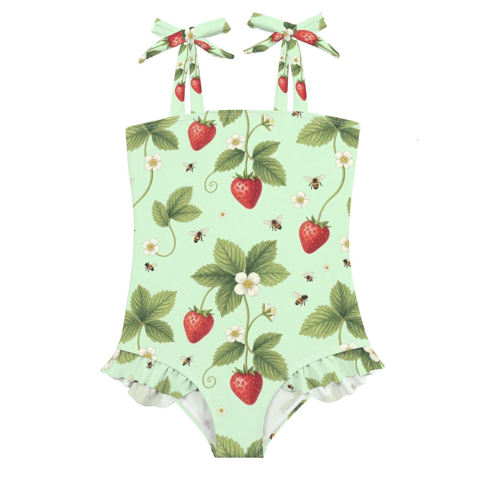 FRODOTGV Costume da bagno intero da ragazza, ad asciugatura rapida, costume da bagno da spiaggia per bambine